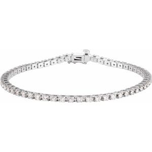 Bracelet 14K blanc diamant 2 1/4 CTW 7 1/4 "