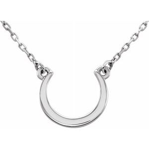 Sterling Silver Crescent 18