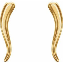 Load image into Gallery viewer, Italian Horn Earrings 
