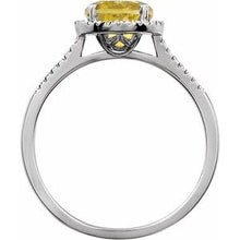 Charger l'image dans la galerie, Sterling Silver Citrine &amp; .01 CTW Diamond Ring
