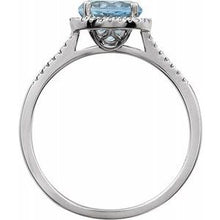 Charger l'image dans la galerie, Sterling Silver Sky Blue Topaz &amp; .01 CTW Diamond Ring
