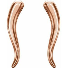 Load image into Gallery viewer, 14K Rose Horn Earrings

