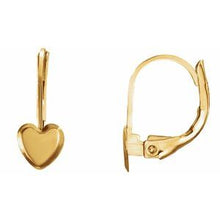 Load image into Gallery viewer, Youth Heart Lever Back Earrings
