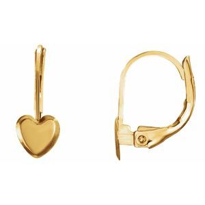 Youth Heart Lever Back Earrings