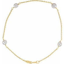 Charger l&#39;image dans la galerie, 14K Yellow 4-4.5 mm  Freshwater Cultured Pearl Youth 6&quot; Bracelet

