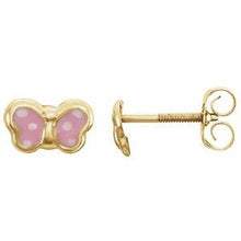 Load image into Gallery viewer, Youth Enameled Butterfly Earrings
