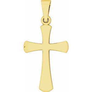 14K Yellow 19.3x11.4 mm Cross Pendant