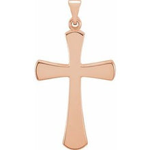 Load image into Gallery viewer, 14K Rose 19.3x11.4 mm Cross Pendant
