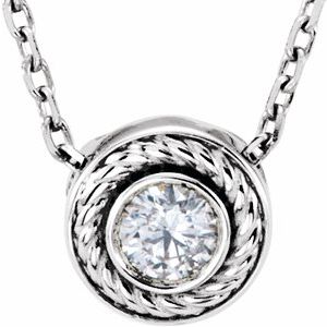 Bezel-Set Rope Slide Pendant