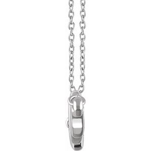 Sterling Silver Heartbeat 16-18" Necklace