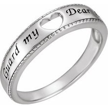 Charger l'image dans la galerie, Sterling Silver Guard My Heart Ring Size 7
