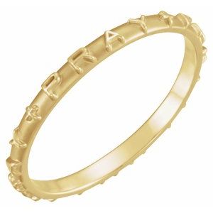 10K Yellow Pray Ring Size 5