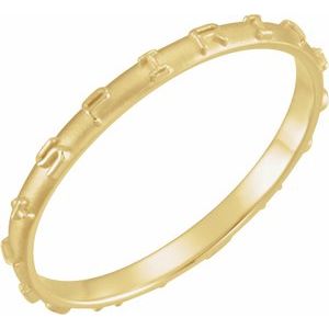 10K Yellow Holy Spirit Prayer Ring Size 5
