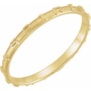 14K Yellow Holy Spirit Prayer Ring Size 4