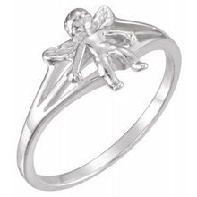 Load image into Gallery viewer, Sterling Silver Cherub Chastity Ring Size 7
