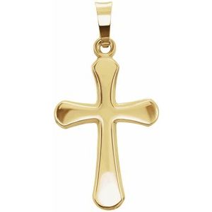 14K Yellow 20x13.8 mm Cross Pendant