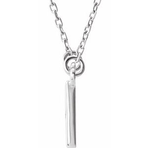 Sterling Silver Square 16.5" Necklace