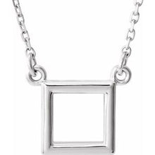 Load image into Gallery viewer, Sterling Silver Square 16.5&quot; Necklace
