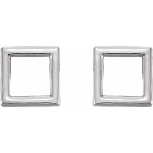 Sterling Silver Square Earrings