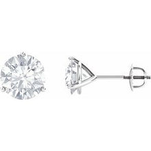 Load image into Gallery viewer, 14K White 8 mm Round Forever One‚Ñ¢ Moissanite Earrings
