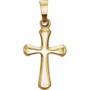 14K Yellow 16x11 mm Cross Pendant