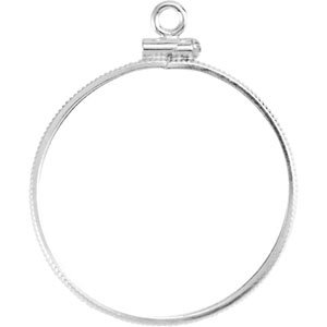 Sterling Silver Dangle Mounting for 26.4x1.7 mm Coin