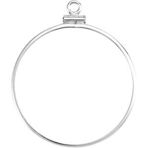Sterling Silver Dangle Mounting for 30.5x2.1 mm Coin