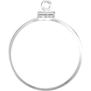 Sterling Silver Dangle Mounting for 24.1x1.7 mm Coin