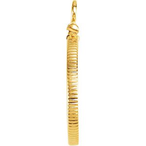 14K Yellow Dangle Mounting for 17.9x1.2 mm Coin