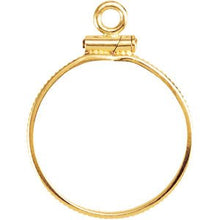 Load image into Gallery viewer, 14K Yellow Dangle Mounting for 17.9x1.2 mm Coin
