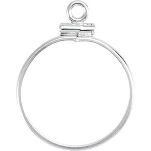 Sterling Silver Dangle Mounting for 19x1.5 mm Coin
