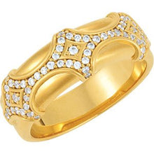 Charger l&#39;image dans la galerie, Bague pour homme en or jaune 14K avec diamant 1/2 CTW
