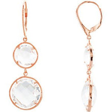 Load image into Gallery viewer, Two-Stone Lever Back Earrings
