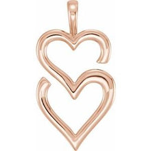 Load image into Gallery viewer, Sterling Silver Double Heart Pendant

