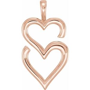 Sterling Silver Double Heart Pendant