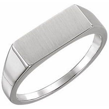 Load image into Gallery viewer, Sterling Silver 15x7 mm Rectangle Signet Ring
