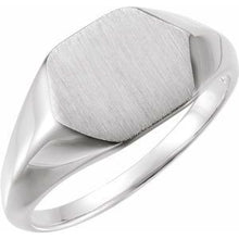 Charger l'image dans la galerie, Sterling Silver 12x10 mm Geometric Signet Ring
