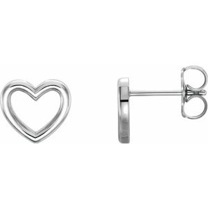 Sterling Silver Heart Earrings
