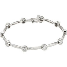 Load image into Gallery viewer, 14K White 1 CTW Diamond Line 7 1/2&quot; Bracelet
