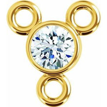Load image into Gallery viewer, 14K Yellow .03 CTW Diamond Bezel Necklace Center for 2 mm Round Stone
