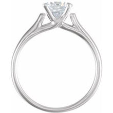 Charger l&#39;image dans la galerie, Bague de fiançailles solitaire en diamant blanc 14K 1/2 CTW
