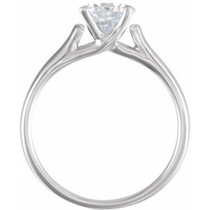Bague de fiançailles solitaire en diamant blanc 14K 1/2 CTW