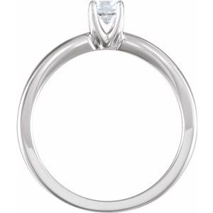 14K White 3/8 CTW Round Solitaire Engagement Ring