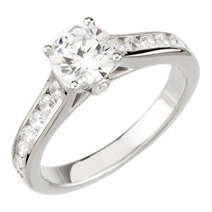 14K White 1 3/4 CTW Diamond Engagement Ring