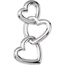 Load image into Gallery viewer, Sterling Silver Linked Hearts Pendant
