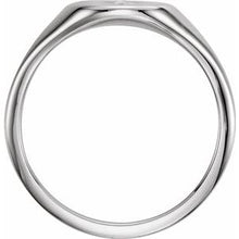 Charger l'image dans la galerie, Sterling Silver .02 CTW Diamond 11x10 Oval Starburst Signet Ring
