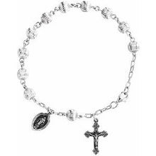 Charger l'image dans la galerie, Silver Bead Rosary Bracelet
