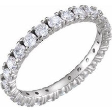 Load image into Gallery viewer, Platinum 1 3/8 CTW Diamond Eternity Band Size 6.5

