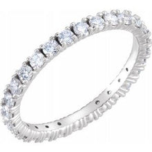 Load image into Gallery viewer, Platinum 9/10 CTW Diamond Eternity Band Size 8.5
