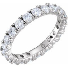 Load image into Gallery viewer, Platinum 2 CTW Diamond Eternity Band Size 6.5
